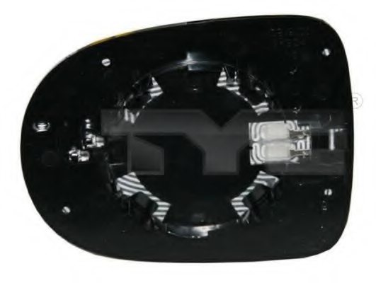 TYC 328-0153-1 Mirror Glass, outside mirror